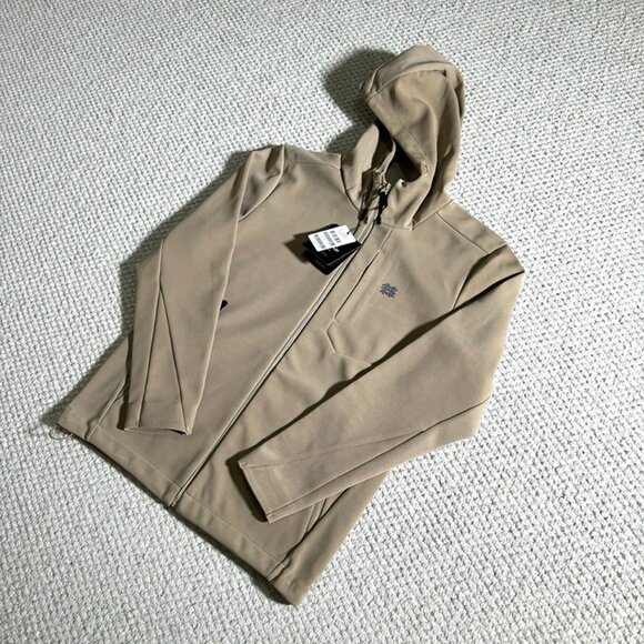 Kolon Sport Men's Hooded Khaki Jacket - Picture 3 of 9
